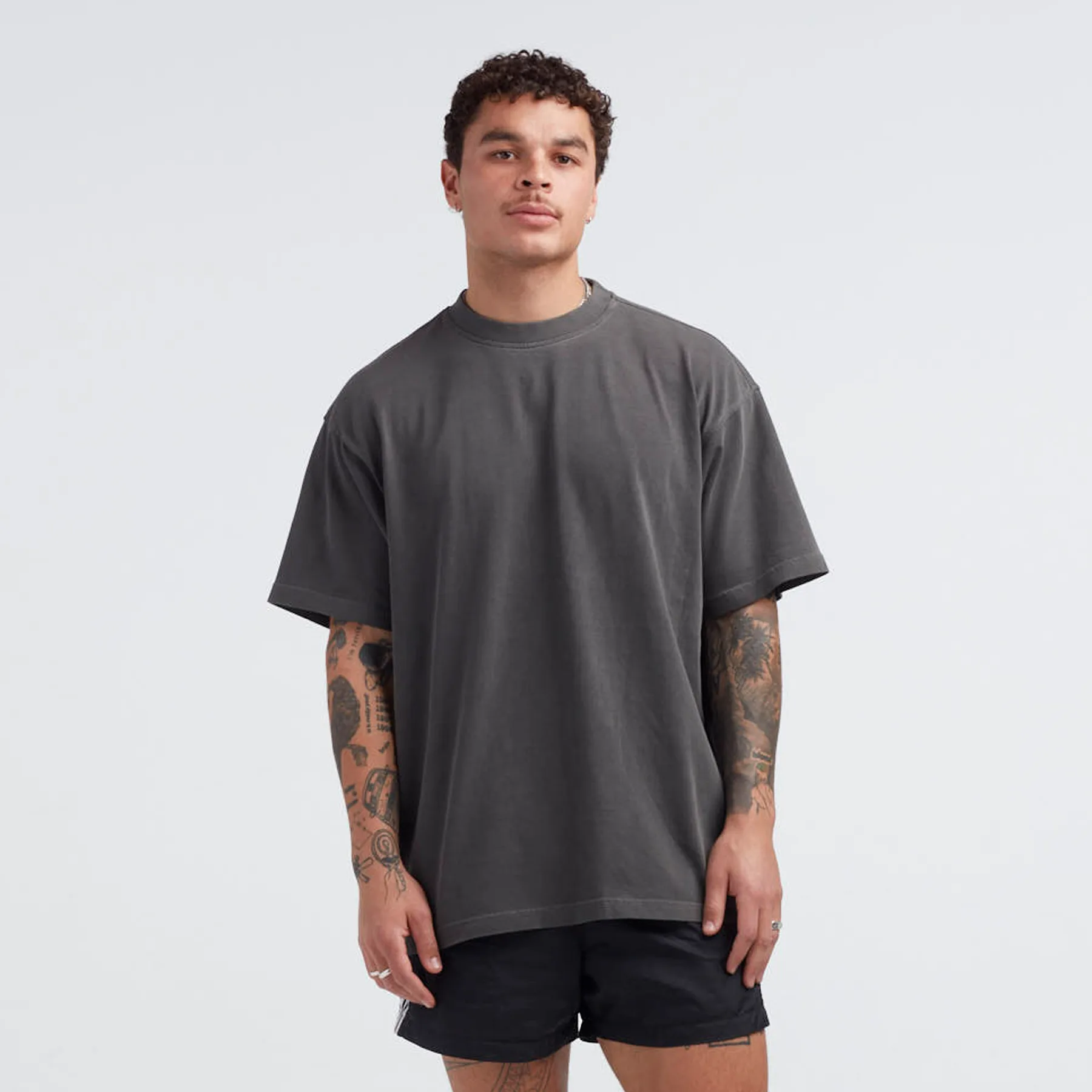 Tシャツ・カットソー LORES Advanced Chrome Logo S/S Tee SA036 Advanced Chrome Logo S/S Tee - Charcoal - LORES